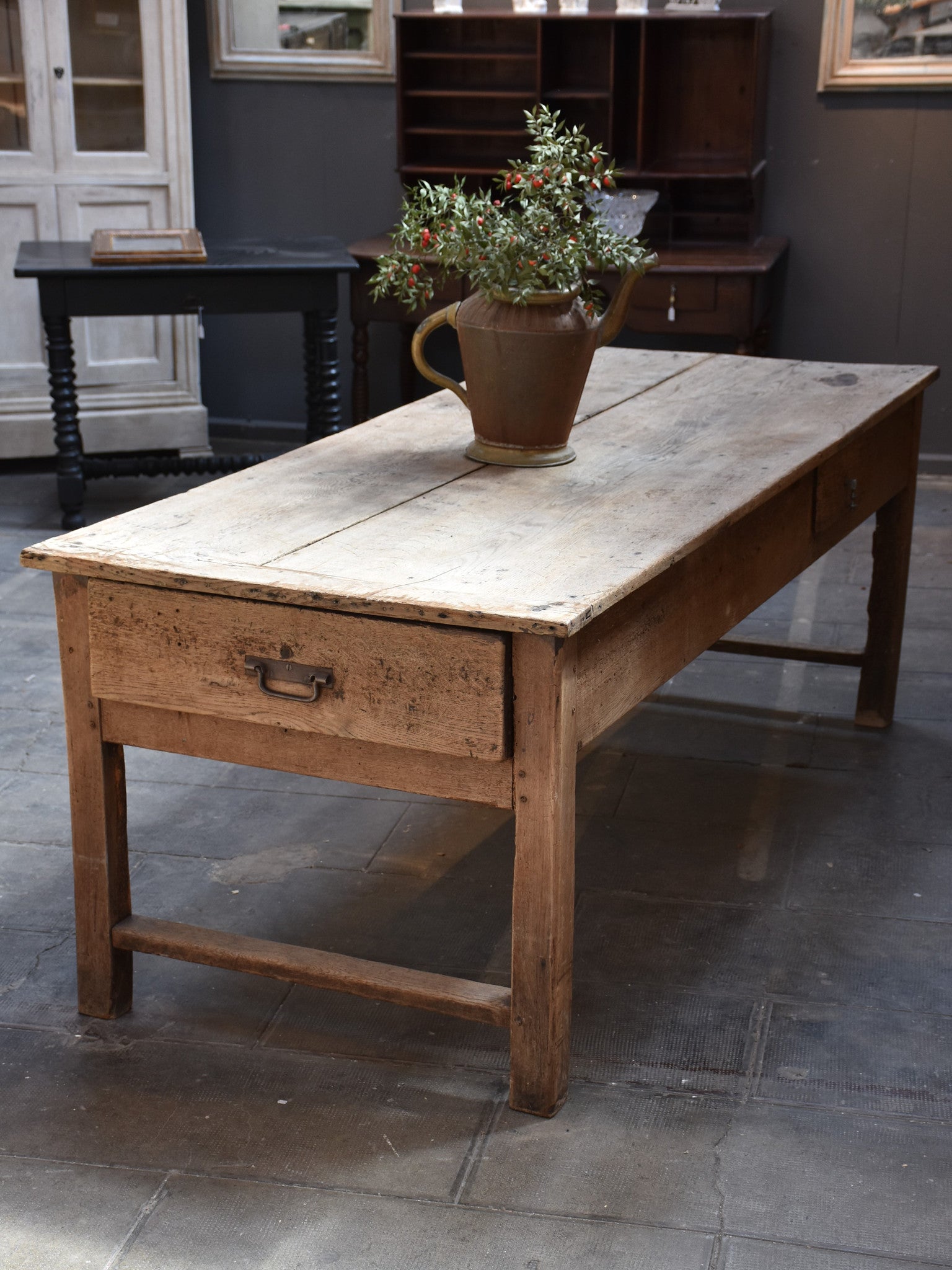 Antique French country farm table – 19th century