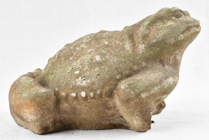 Salvaged vintage fountain frog 12¼"