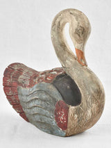 Antique wooden sculpture of a swan 11½"