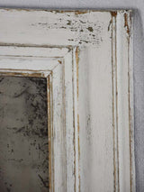 Early 19th-century French trumeau/boiserie mirror with white patina 30" x 32¾"