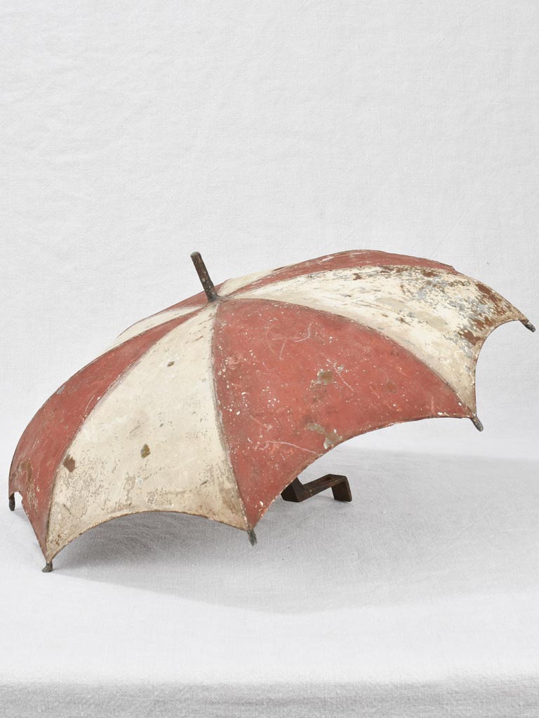 Antique French umbrella sign 19"