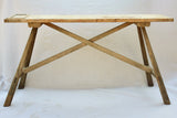 19th Century French washing table with cross-bracing 59" x  15¼"