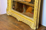 18th Century Louis XV gilded mirror with pediment 56¾" x 31"