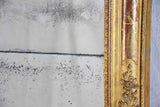 19th-century French mirror with two panes and floral motif frame 32¼" x 56¾"