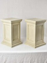 Rustic painted French oak pedestals