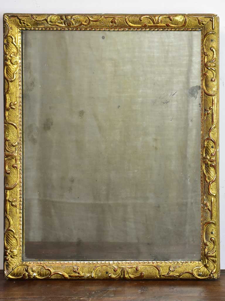 Small 18th Century gilded mirror - Louis XIII / XIV 21¾" x 17¾"