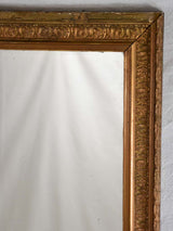 Very large 19th-century French mirror with fatigued gilt frame & mercury glass 51½" x 65¾"