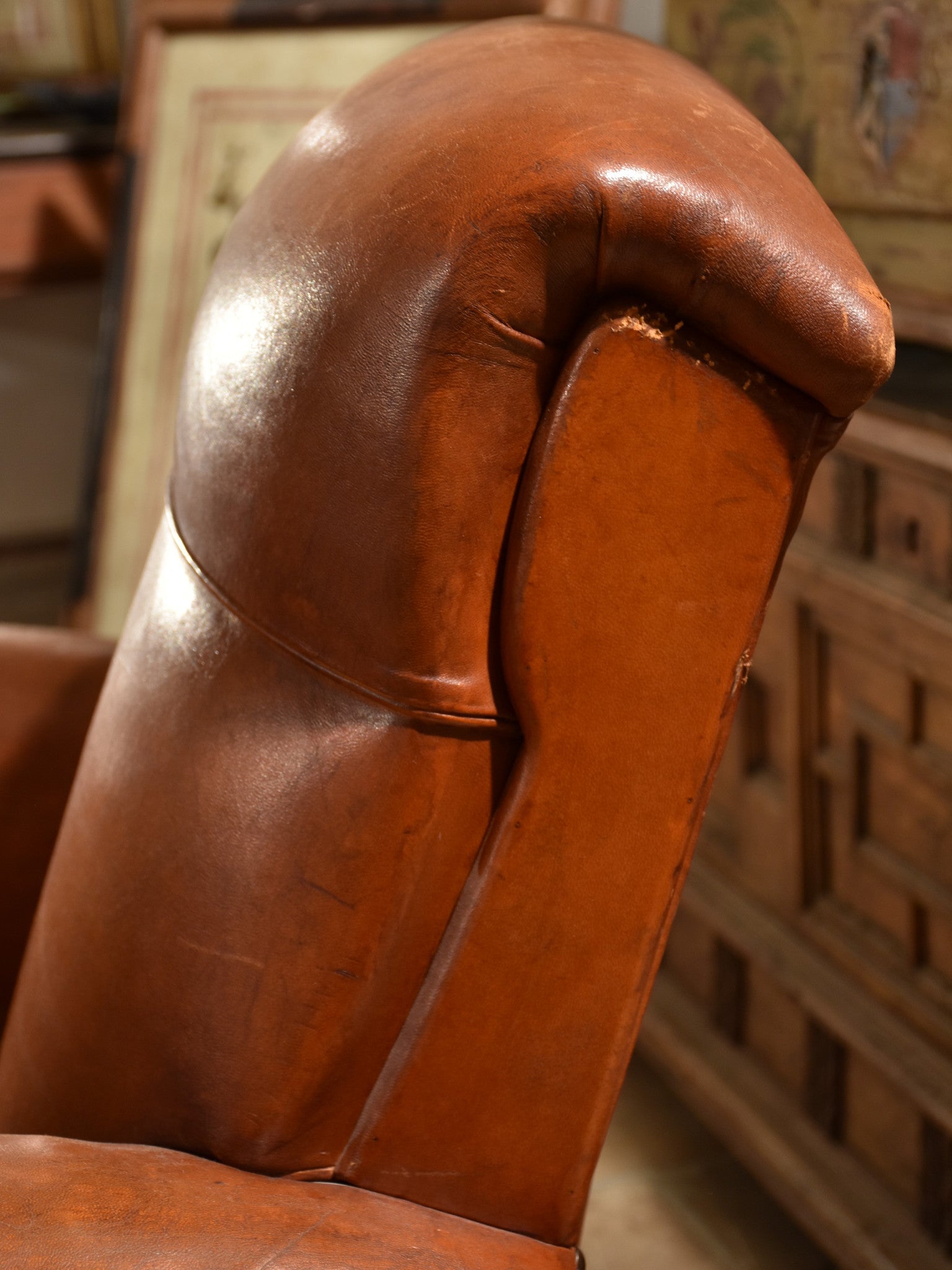 French leather club chair – 1960’s