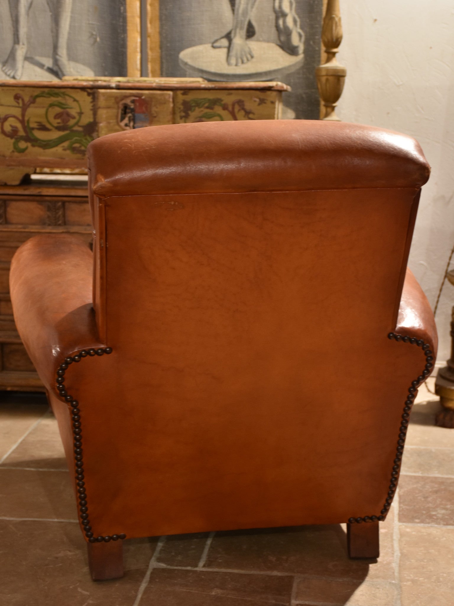 French leather club chair – 1960’s