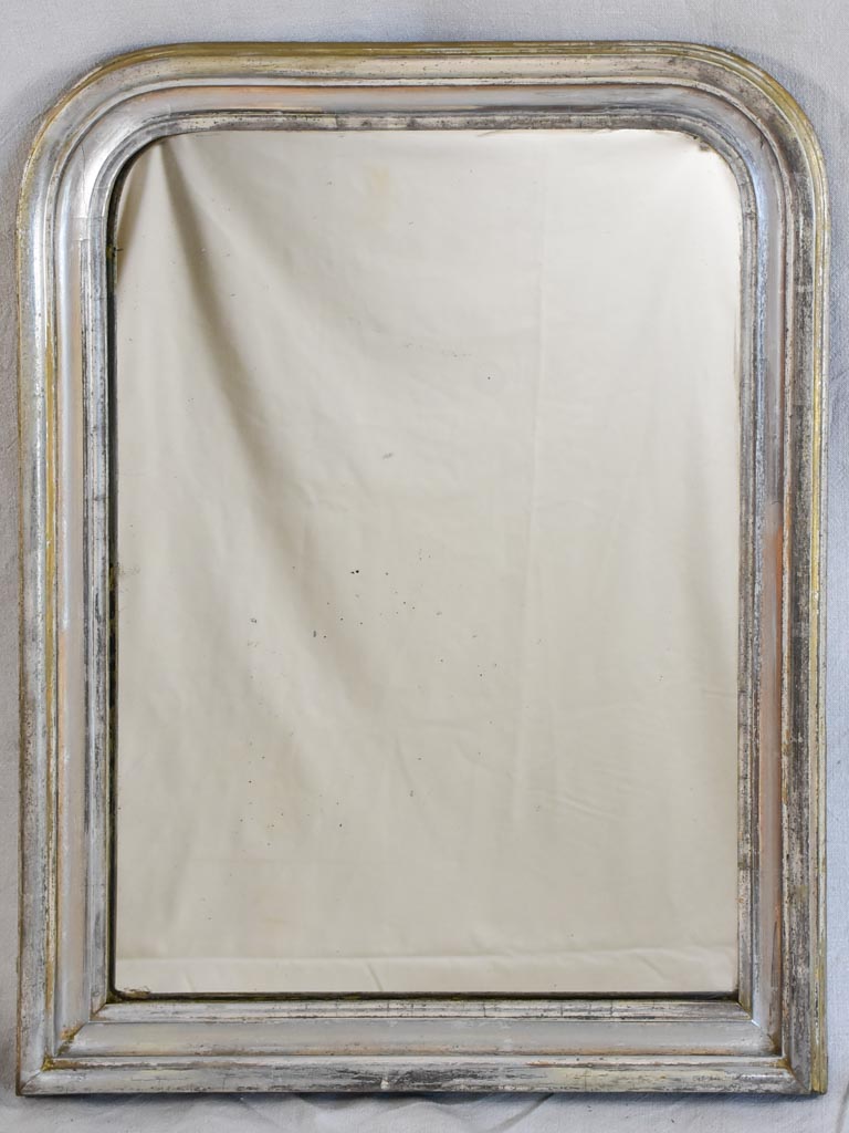 Silver Louis Philippe mirror from the 19th century 25¼" x 32¾"