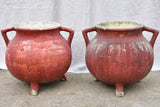 Pair of Willy Guhl planters with red paint finish
