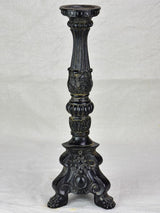 Antique candlestick with black paint finish 15¼"