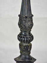 Antique candlestick with black paint finish 15¼"