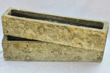 Pair of large rectangular faux bois planters - 1950's 38¼"