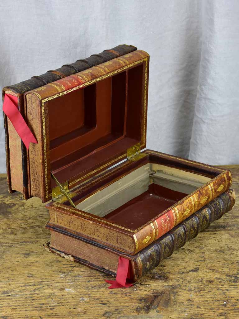 Antique French secret storage books
