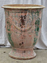 Very large antique terracotta Anduze urn - flame glaze 33½"