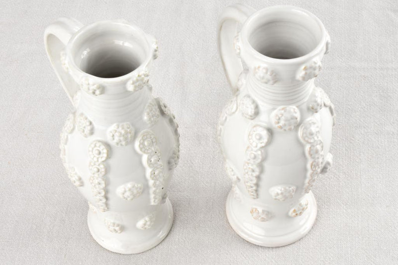 Émile Tessier Elegant White Vases