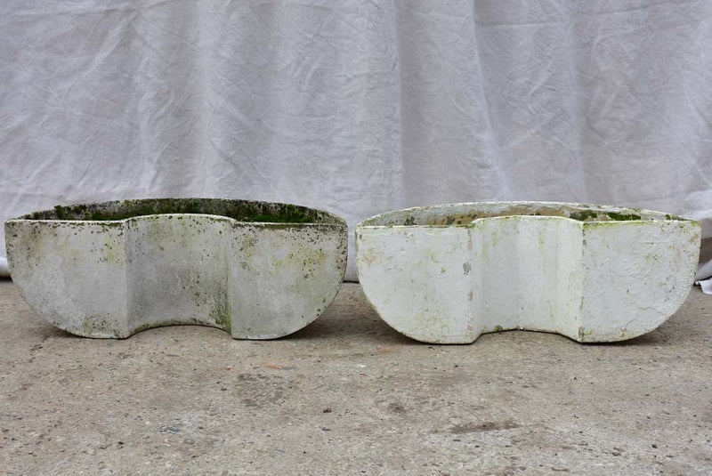 Pair of semi-circle Willy Guhl garden planters