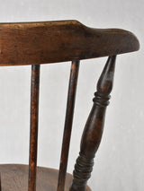 Dark Aged Elm Wood English Chair