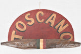 Antique Italian Toscano cigar sign 25½" x 14¼"