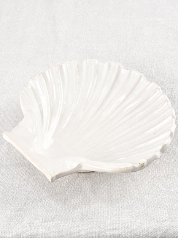1950s clam shell ceramic serving dish