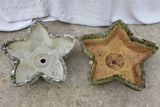 Two mid-century star-shaped garden planters - reconstituted stone