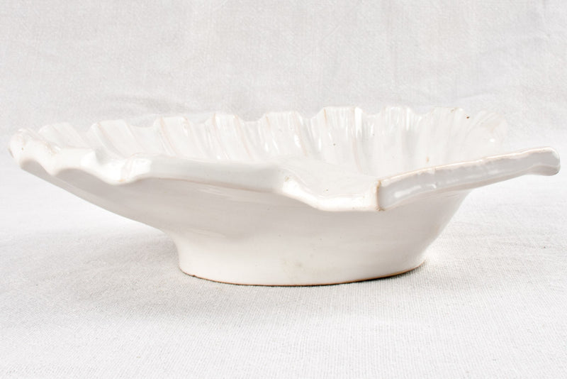 Vintage white soap dish by Tessier