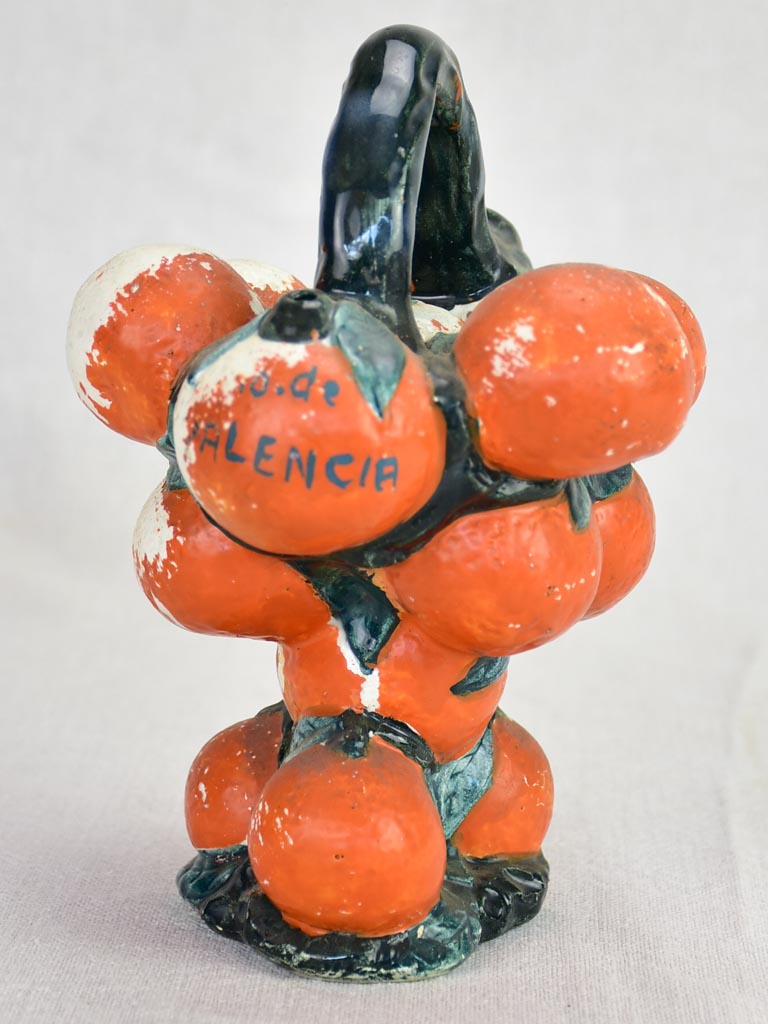 Mid-century Valencia orange pitcher