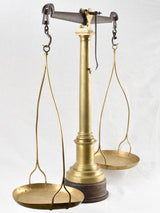 Brass-trayed French mercantile scale