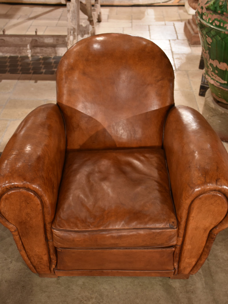 Pair of large French club chairs - 1950’s