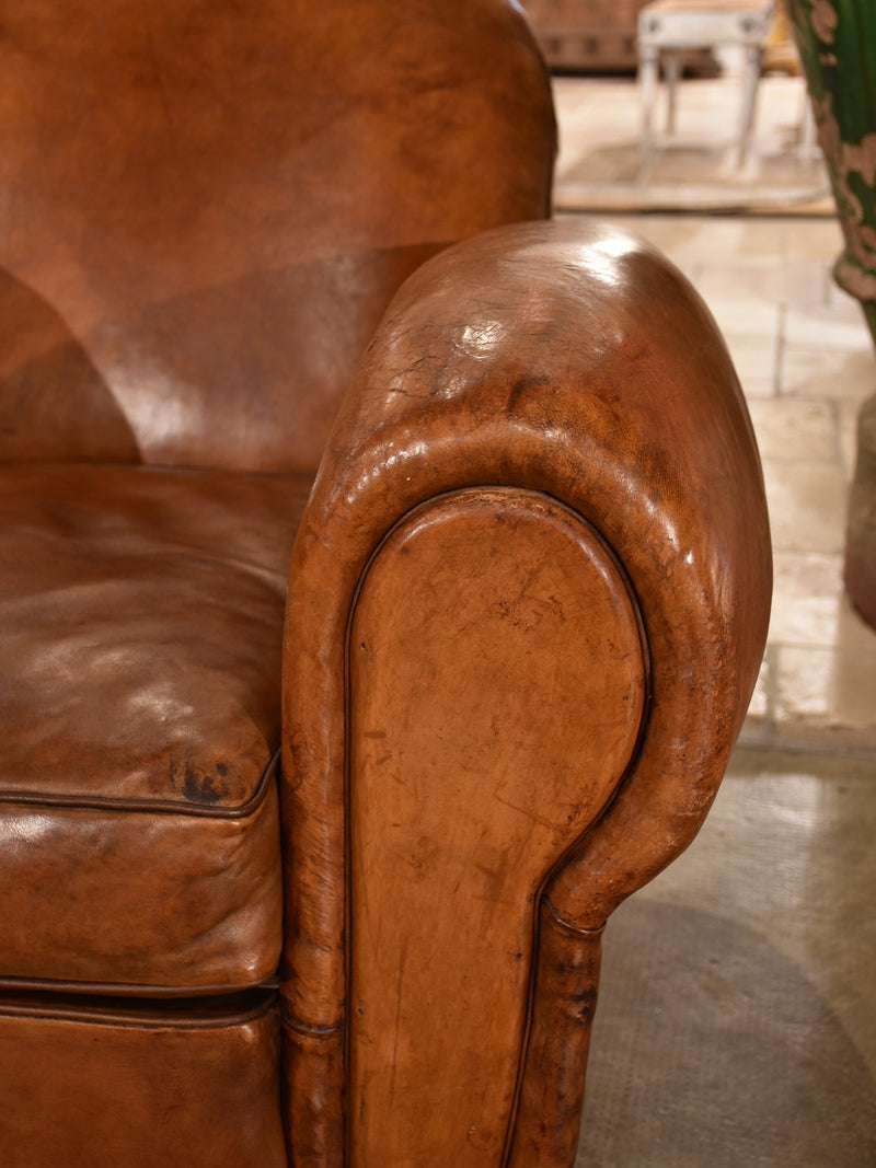 Pair of large French club chairs - 1950’s