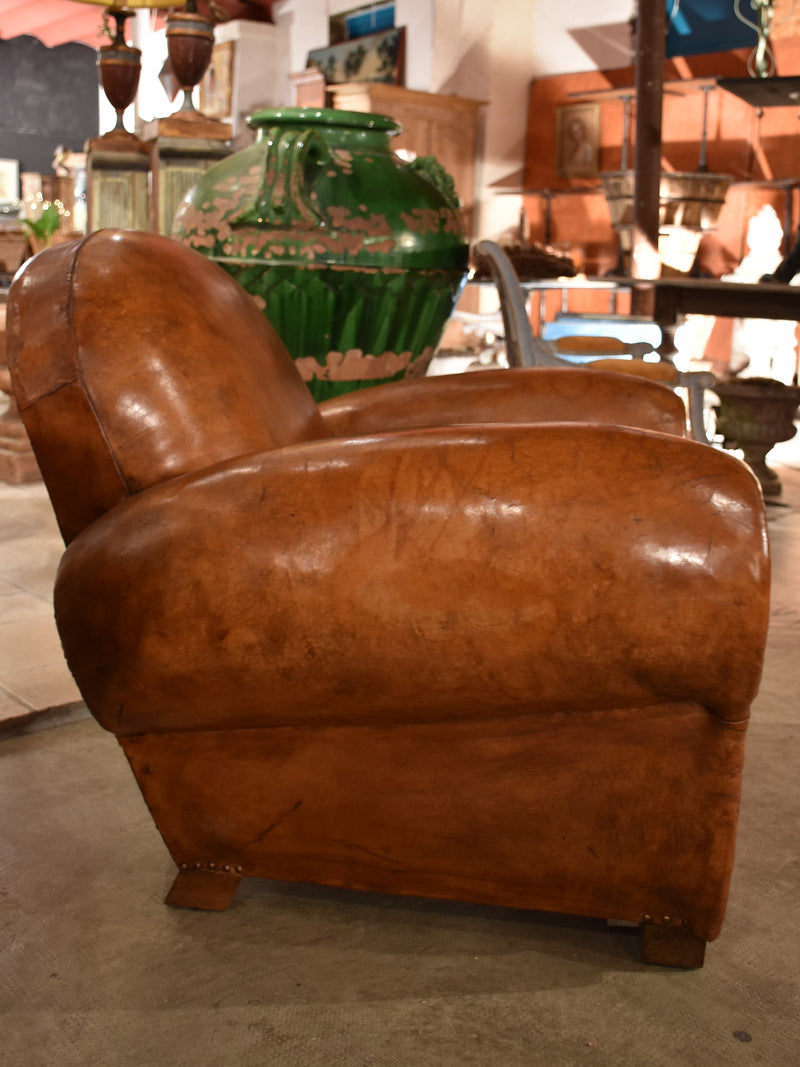 Pair of large French club chairs - 1950’s