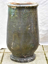 19th Century Anduze olive jar with green glaze 25¼"