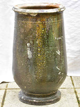 19th Century Anduze olive jar with green glaze 25¼"