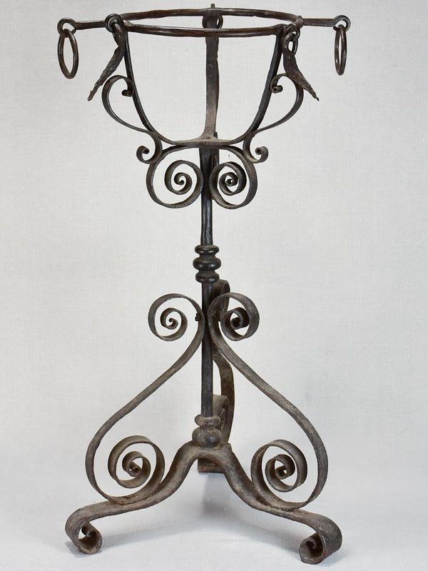 Wrought iron French brazier from the 18th century 25½"