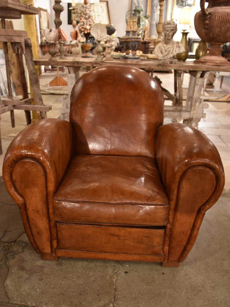 Pair of large French club chairs - 1950’s