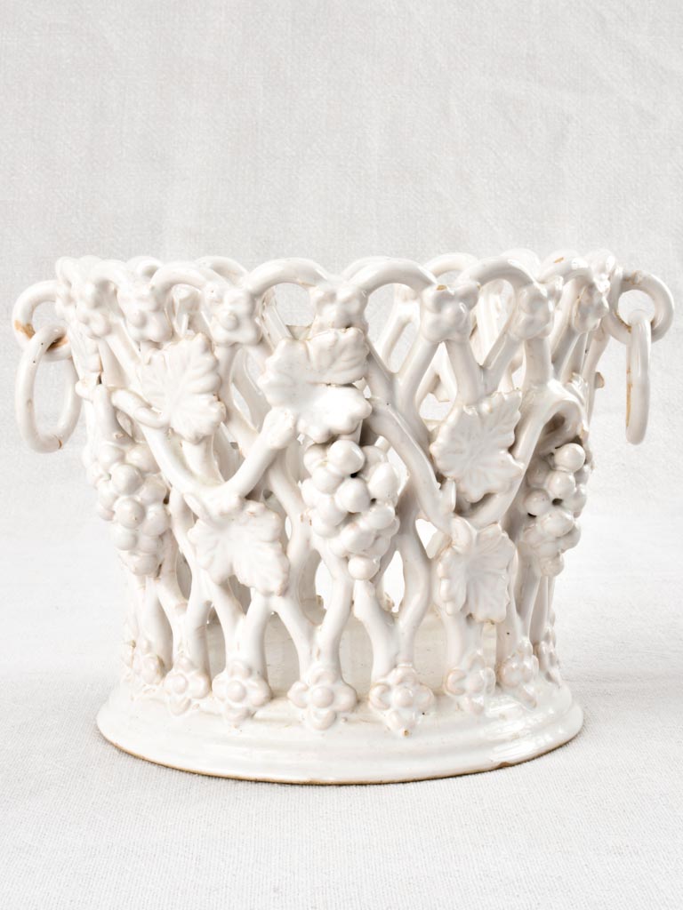 Vintage Émile Tessier white ceramic bowls