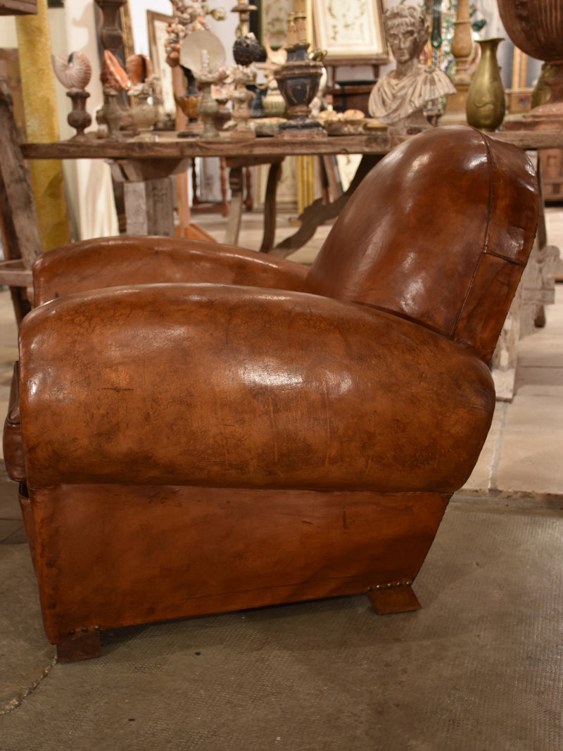 Pair of large French club chairs - 1950’s