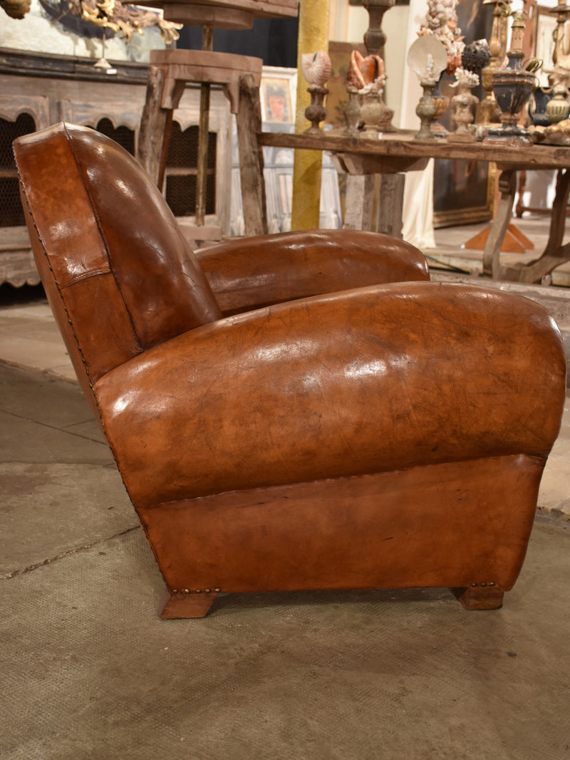 Pair of large French club chairs - 1950’s