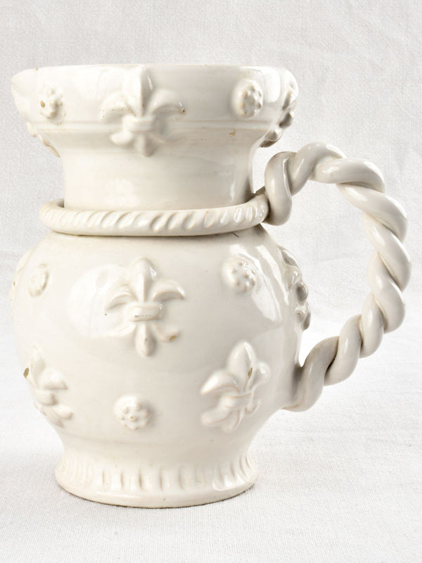 Classic Tessier pitcher with twisted handle