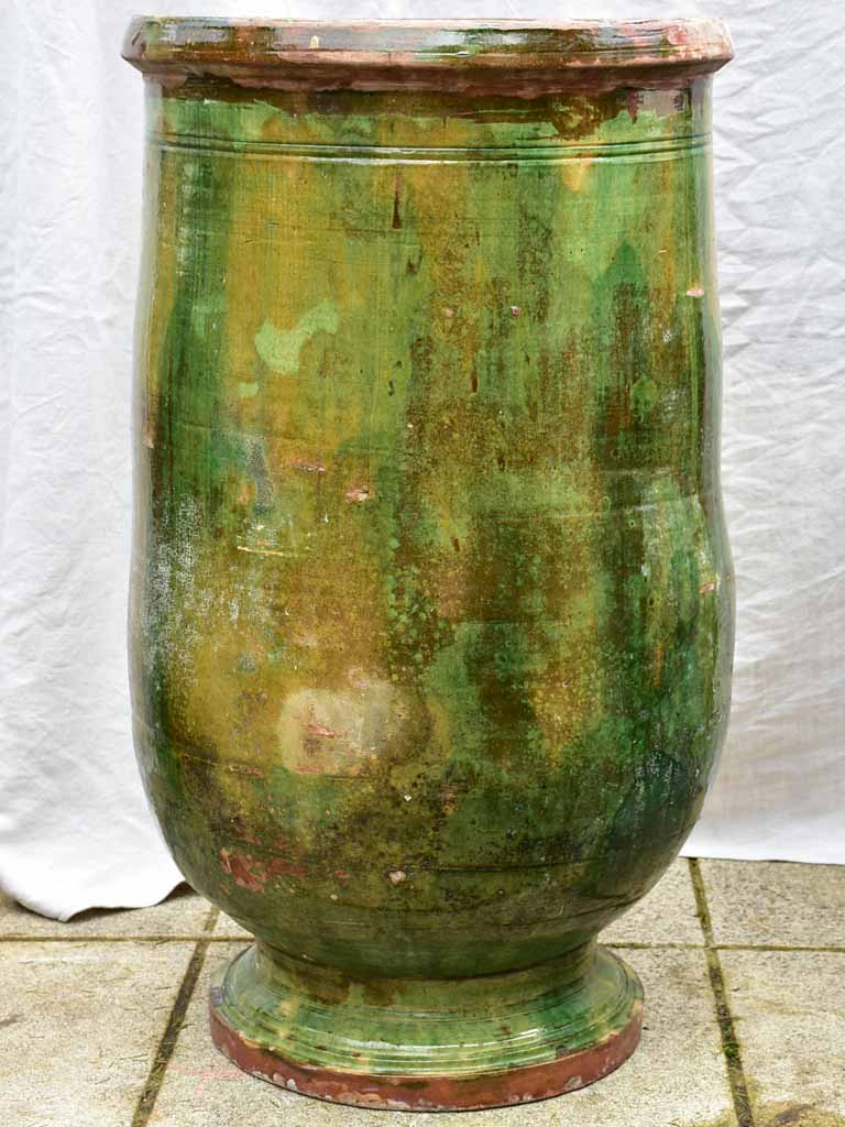 19th Century Anduze olive jar with green glaze - large 35¾"