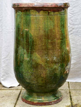 19th Century Anduze olive jar with green glaze - large 35¾"