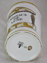 Antique French Limoges apothecary jar with lid - Cristaux de lune 11"