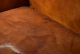 Pair of French leather club chairs - 1950's