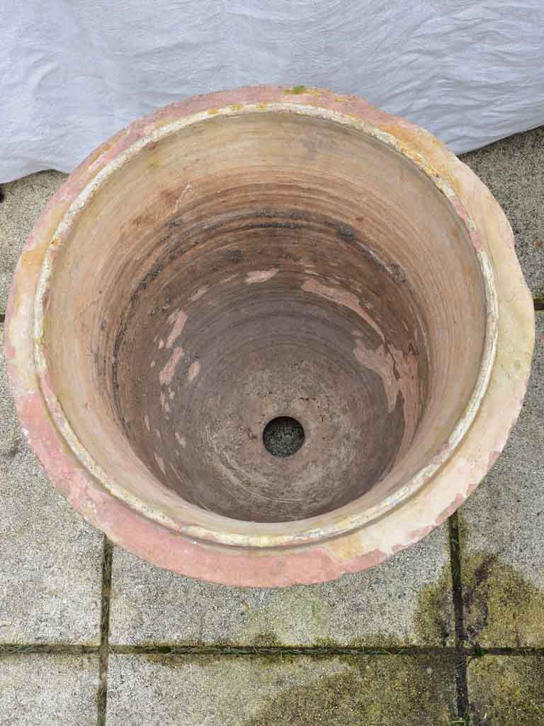 Small 19th Century French Anduze garden urn - flame glazed 22¾"