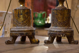 Pair of 19th century Italian candlestick lamps