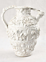Tessier unique relief-decorated pottery vase