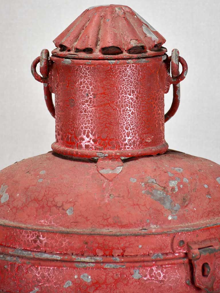 Early 20th-century nautical boat lantern - red 23¾"
