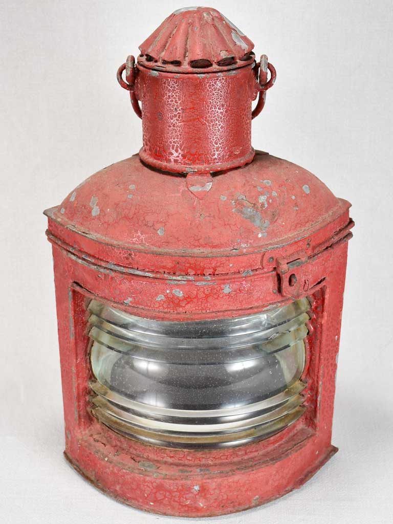 Early 20th-century nautical boat lantern - red 23¾"