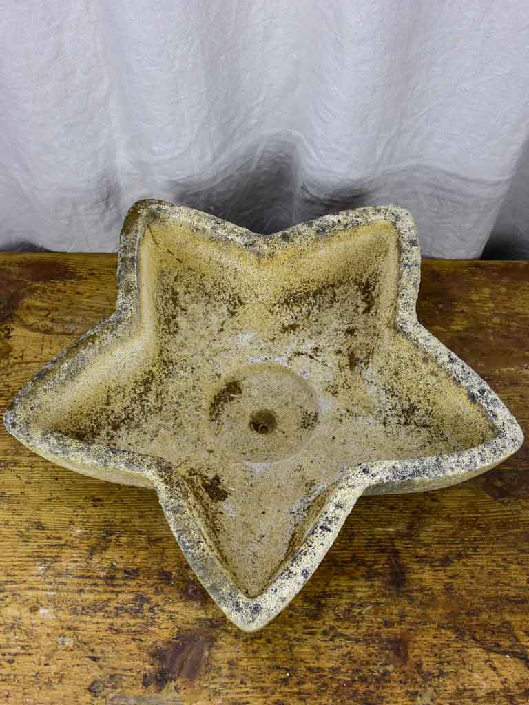 Five Mid century star shaped garden planters